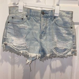 American eagle light blue shorts